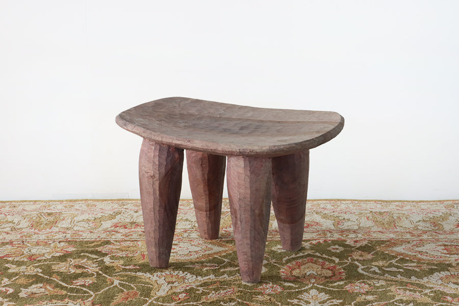 West African Stool in Faded Beetroot