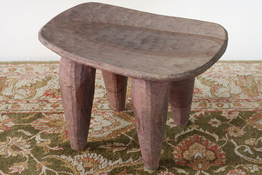 West African Stool in Faded Beetroot