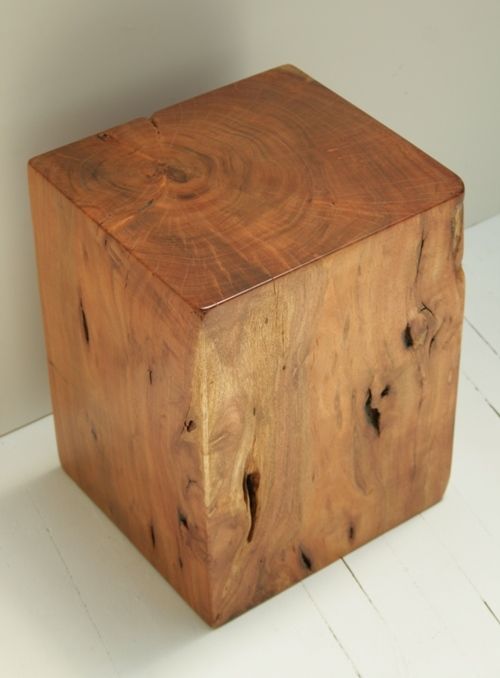 Square Solid Wood Stool or End Table 8