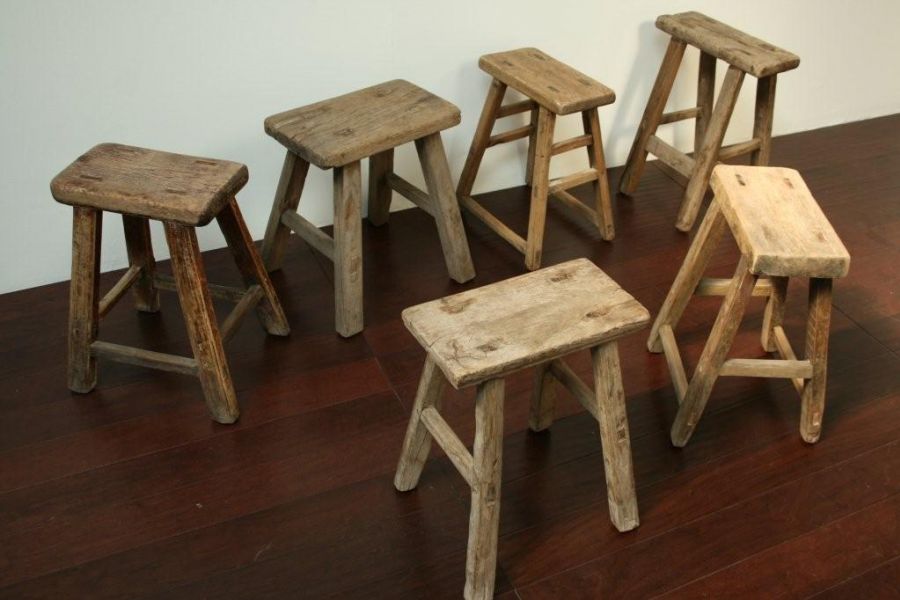 Assorted Antique Stools 2 1