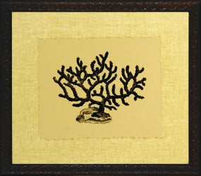 Coral on Khaki Series Set of 4 8