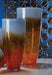 Hand Blown Sunset Hued Cylindrical Vases Set of 2 2 7
