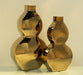 Set of 2 Golden Porcelain Flat Gourd Vases 8