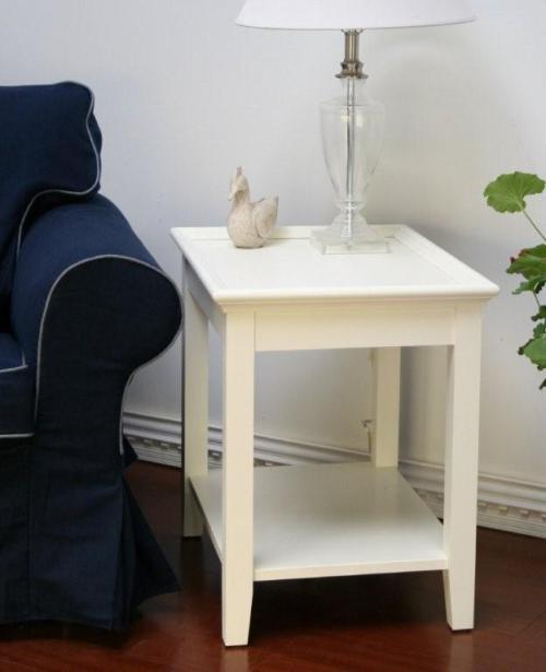 Shore White End Table 2 7