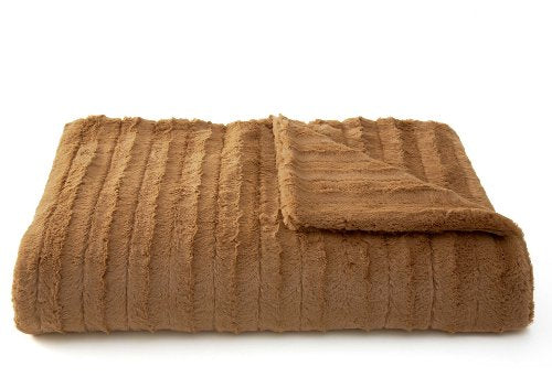Mocha Faux Fur Throw 8
