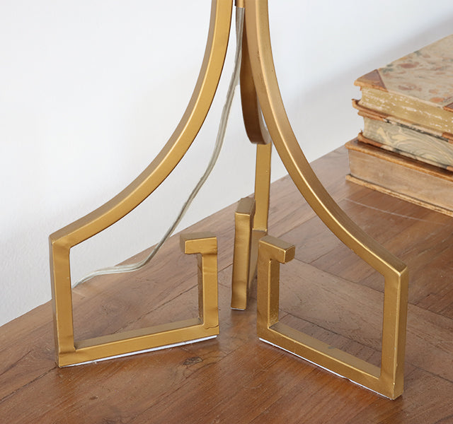 Gold Greek Key Base Table Lamp