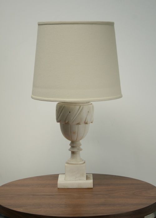 Alabaster Balustrade Column Table Lamp 1 1