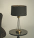 Antique Brass and Black Iron Lamp 1