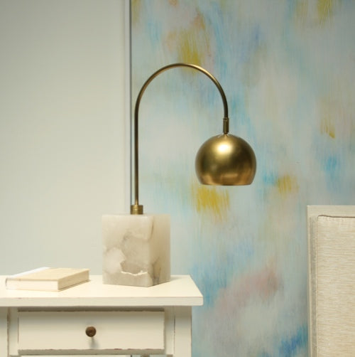 Brass and Marble Adjustable Desk Lamp 10