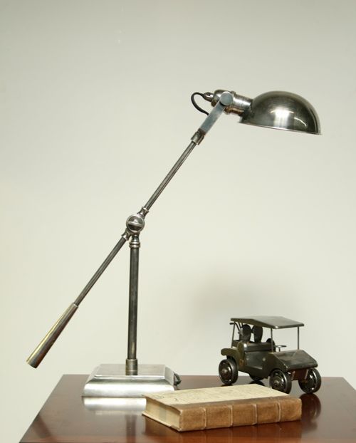 Swing Arm Antique Silver Desk Lamp 1