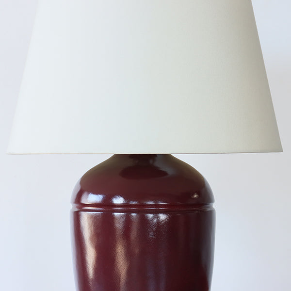 Burgundy Ceramic Table Lamp