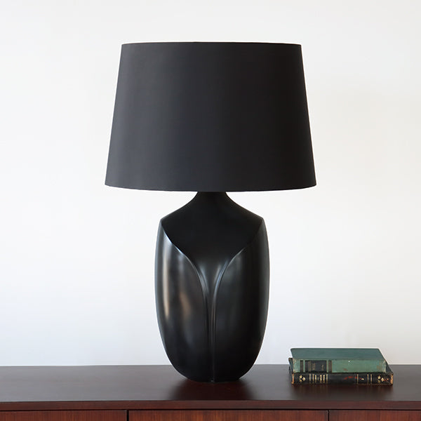Black Table Lamp w/ Black Shade