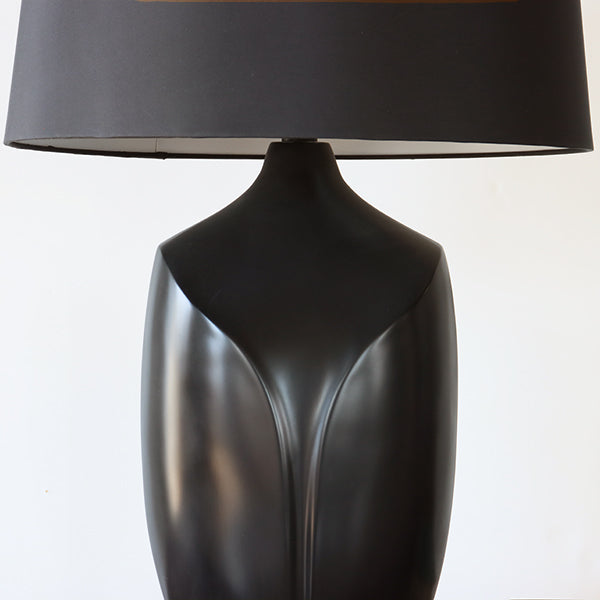 Black Table Lamp w/ Black Shade