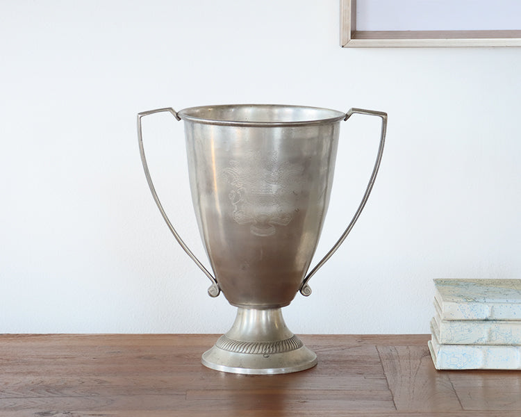 Etched Loving Cup Antique Pewter