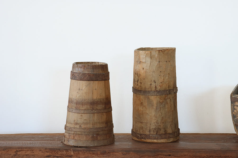 Small Antique Open Churn