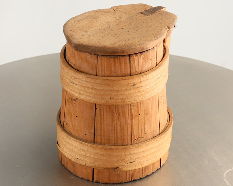 Antique Wood Tankard with Handle