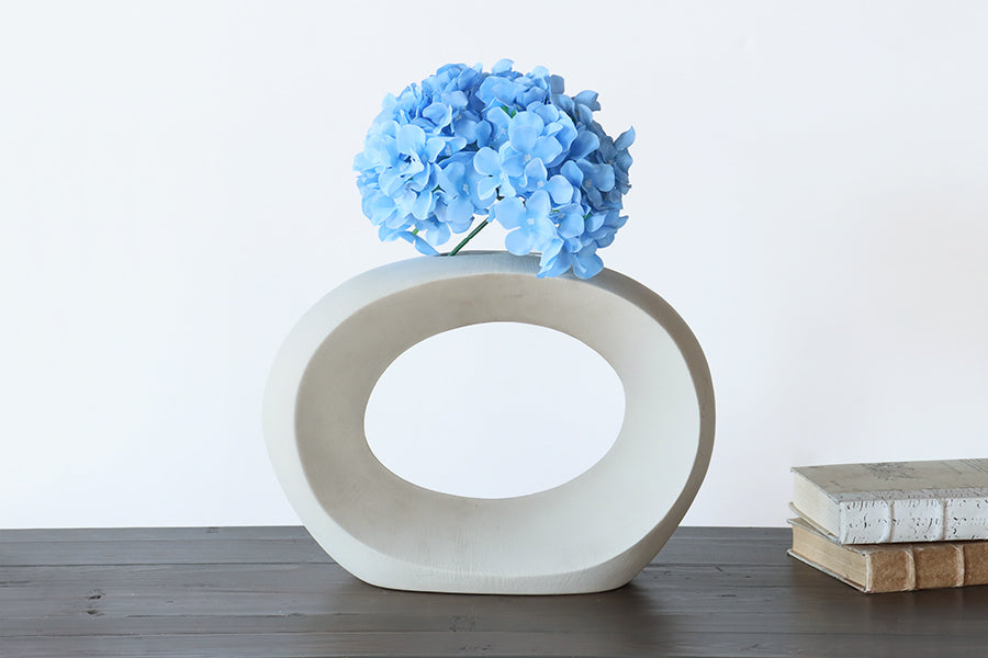 Ceramic Cream Open Vase