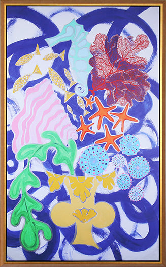 ABST1179 - Neptune's Floral 36x60