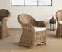 AC149 Round Back Wicker Arm Chair in Grey