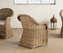 AC149 Round Back Wicker Arm Chair in Grey