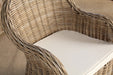 AC149 Round Back Wicker Arm Chair in Grey