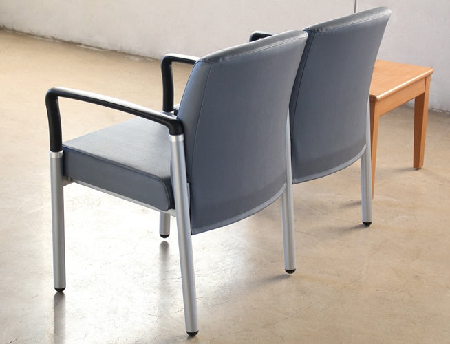 AC155 Gray Upholstered 2-Seater Waiting Room Chair 