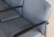 AC156 Gray Upholstered 3-Seater Waiting Room Chair 