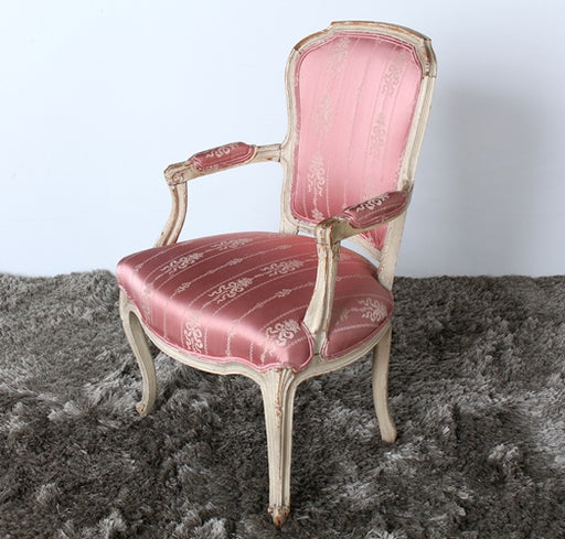 AC158 Antique Pink Silk Armchair 