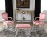 OT122 Antique Pink Silk Ottoman