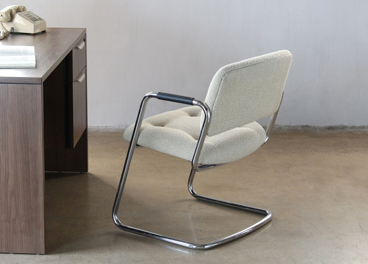 AC177 Nubbed Oatmeal Waiting Room Chair