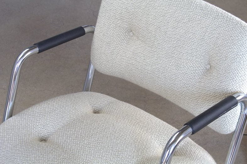 AC177 Nubbed Oatmeal Waiting Room Chair