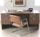 AC178 Brown Leather Waiting Room Chair