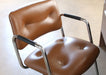 AC178 Brown Leather Waiting Room Chair
