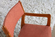 AC179 Danish Modern Arm Chair with Orange Upholstery
