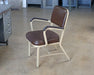 AC202 Brown Vinyl Waiting Room Chair with Brown Arms
