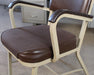 AC202 Brown Vinyl Waiting Room Chair with Brown Arms