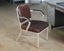 AC203 Brown Vinyl Waiting Room Chair with Black Arms