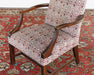 AC205 - Brick Red Flame Stitch Armchair, Circa 1970