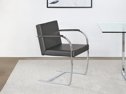 AC210 Brno Style Arm Chair in Gray Leather 