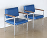 AC214 - Blue Vinyl Waiting Room Chair