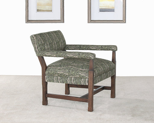 AC218 - Soho Evergreen Arm Chair In Pecan Finish