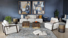 CT313 - Reclaimed Natural Elm Coffee Table with Polished Brass Base