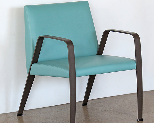 AC229 - Aqua Waiting Room Chair With Bronze Finish