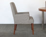 AC232 - Grey Tweed Armchair with Walnut Legs