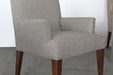 AC232 - Grey Tweed Armchair with Walnut Legs