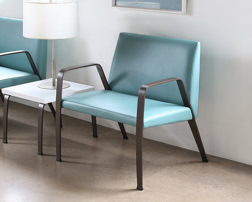 AC233 - Aqua Waiting Room/Bariatric Chair W/Bronze Finish