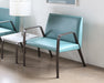 AC233 - Aqua Waiting Room/Bariatric Chair W/Bronze Finish