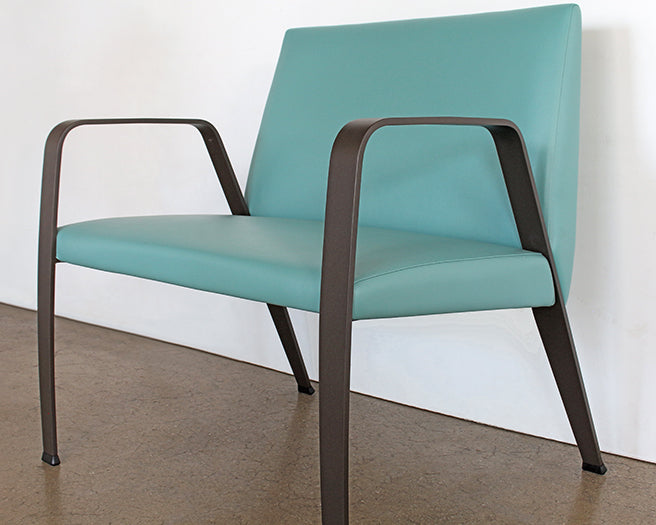 AC233 - Aqua Waiting Room/Bariatric Chair W/Bronze Finish