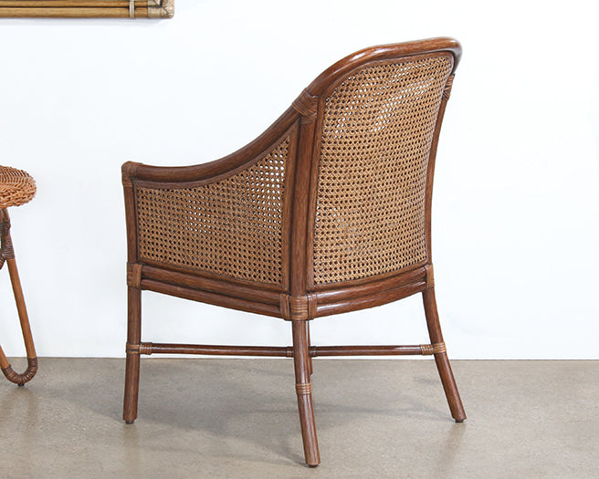 AC235 - Warm Brown Rattan Woven Arm Chair
