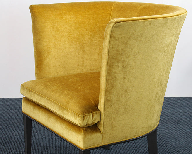 AC236 - Tight Back Shelter Arm Chair In Dijon Velvet